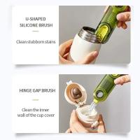 Cepillo De Limpieza Multifuncional 3 En 1 Para Botella Y Vaso Con Forma U Cerdas De Silicona Herramienta De Limpieza Para Rincones - details 9