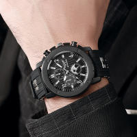 Reloj De Cuarzo Para Hombre Moda Con Correa De Silicona Deportivo Casual Regalo Ideal Para Exteriores Sin Resistencia Al Agua - details 1