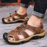 Sandalias De Verano Para Hombre Cuero Sintético Zapatos Casual Transpirables Sandalias Al Aire Libre Para Playa Zapatos Romanos Moda - details 3