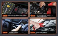 M01 Arrancador de Coches 4000A, 12V Arrancador de Baterias de Coches (para 5.5L Disésel o 7.0L Gas), Jump Starter con 2.5 Inch Pantalla LCD, Clips de Seguridad Inteligentes, Luz LED - details 2
