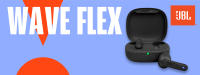 JBL Wave Flex Auriculares Inalámbricos, Resistentes al Agua IP54 y IPX2, Sonido Deep Bass, Tecnología TalkThru y AmbientAware, 32 Horas de Batería con Carga Rápida, Llamadas Manos Libres, Ajuste Cómodo, Color Negro, Envío Express 24 Horas desde España - details 0