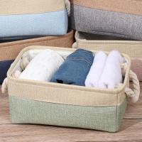 Cesta De Almacenamiento De Ropa Para Bebé Organizador De Lino Plegable Para Calcetines Sujetadores Y Juguetes En Colores Gris Azul Oscuro Café Rosa Beige Verde - details 5