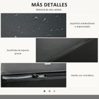 HOMCOM Caja Pliométrica 3 en 1 con Cremallera Caja de Salto con 3 Alturas Diferentes Entrenamiento de Fuerza en Casa Oficina Gimnasia Carga 120 kg 75x51x61 cm Negro - details 4