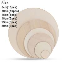 Etiquetas De Madera Sin Acabar Para Boda DIY Placas En Blanco De Madera Redonda Ornamentos De Círculos De Madera Para Fiestas - details 1