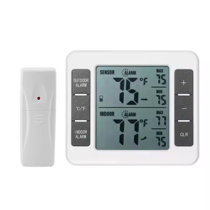 Termómetro Digital Inalámbrico Para Nevera Con Alarma Auditiva Sensor Para Interior Y Exterior Medidor De Temperatura Para Congelador - 1