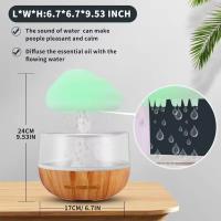 Humidificador de nube de lluvia de escritorio, lámpara de aromaterapia, difusor de sonido USB, luz nocturna colorida, decoración del hogar, 7 colores - details 4