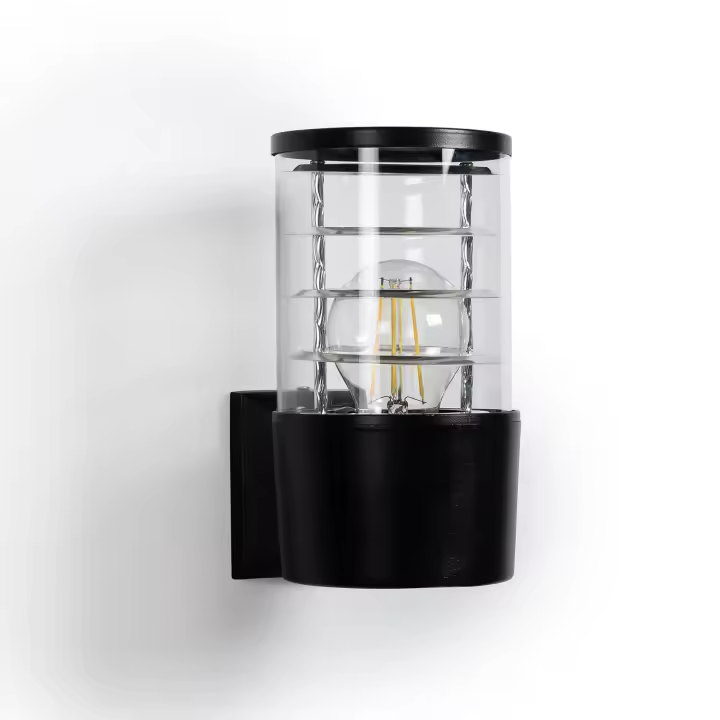 Ledkia Lámpara de Pared Exterior Aluminio Haia Negro - 1
