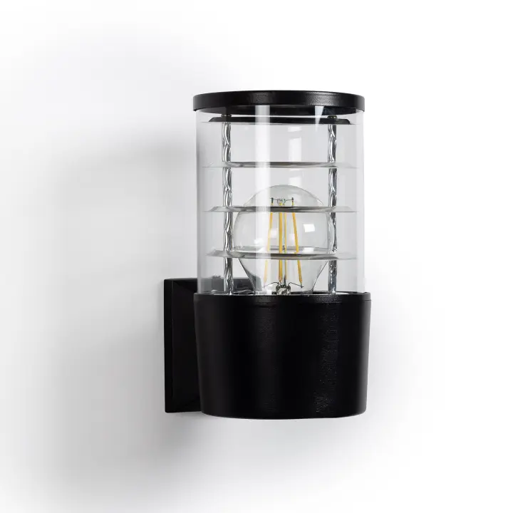 Ledkia Lámpara de Pared Exterior Aluminio Haia Negro - 1
