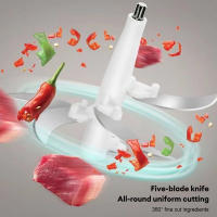 Tratador De Carne Eléctrico En Acero Inoxidable Gran Capacidad 5L Mezclador De Alimentos Para Cocina Utensilios De Cocina Para Bebés - details 3