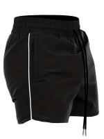 Shorts De Verano Para Deportes De Running Para Hombres Corte Ajustado Tres Puntos Con Bolsillo De Cremallera Rápido Secado Entrenamiento Fitness - details 14
