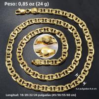 Collar De Cadena Estilo Cubano De Lujo Para Hombres Y Mujeres Joyería Hip Hop Diseño Italiano Plata De Oro 18K En Aleación De Cobre - details 4