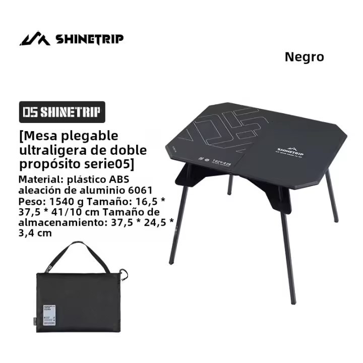 ShineTrip 05 Serie Ultra Ligera Mesa Dual Propósito Para Exteriores Camping Plegable Absoluto Y Soporte De Aluminio Mesita De Escritorio Portátil - 1