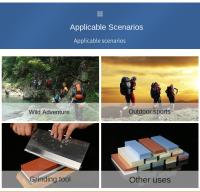 Juego de Piedras de Afilar de 4 Lados Premium Apto para cuchillos jamoneros, chuleteros - Granos de Diamante 400/1000 y 3000/8000 para Afilador Profesional de Cuchillos, Ajustado para Camping, Senderismo y Aventura - details 7
