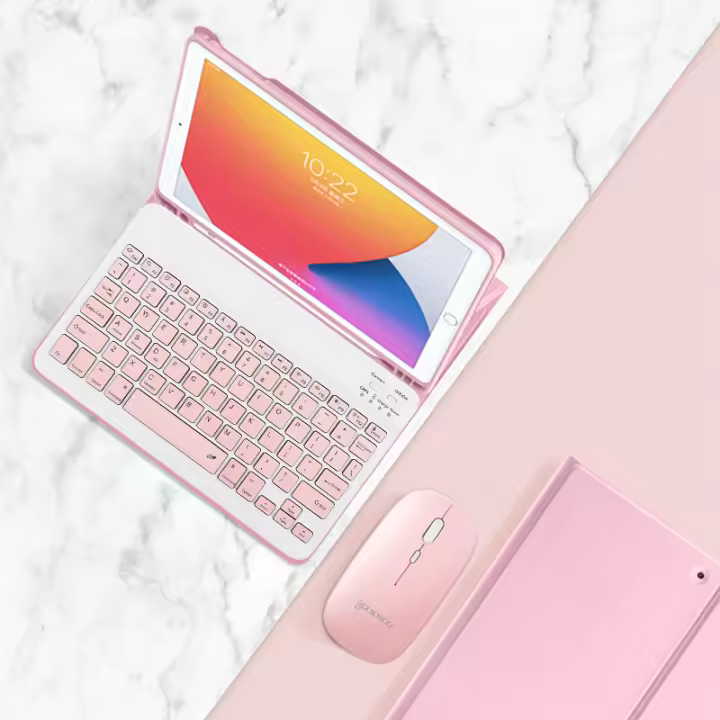 Funda con teclado mágico en español para iPad de 9a, 8ª y 7ª generación, funda para iPad de 10 "2, iPad Air 3 de 10,5 pulgadas con teclado Bluetooth - 1