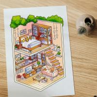 Plantilla De Goma Transparente Para Tarjetas Y Libros De Colores 3D Edificio Ambiente Para Creación De Arte Y Manualidades Tamaño 21x14.8cm - details 1