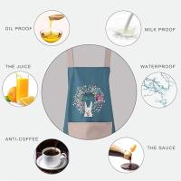 Delantal de cocina para mujer con bolsillos para limpiarse las manos, bolsillo grande, para limpiarse las manos, impermeable para cocinar y hornear - details 1