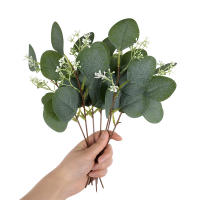 5pcs Ramas De Eucalipto Artificiales Verdes Para Decoración De Boda Casa DIY Coronas Navideñas Regalos Plantas Falsas Para Exhibición Y Uso En El Hogar - details 7