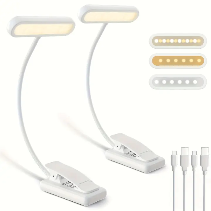 Lámpara De Pared Recargable 5 Velocidades Ajustables Con Control Remoto Rotación De 360 Grados Tiempo De Uso Completo 4-6H Luz De Libro LIQI - 1
