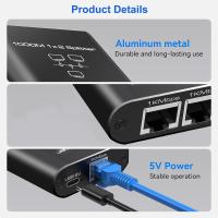 Switch Ethernet Splitter 1000 Mbps Ethernet Splitter LAN Switch 2/3/4 Puertos RJ45 Network Splitter con Cable de alimentación Tipo C, Switch Gigabit para Ordenador, concentrador, Router, TV - details 6