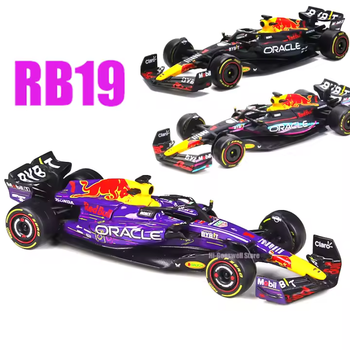 Bburago 1:43 Red Bull Racing RB20 RB19 Miami GP F1 Coche De Fórmula Die Cast Coleccionable Modelo Vehículo De Carreras Las Vegas #1 #11 - 1