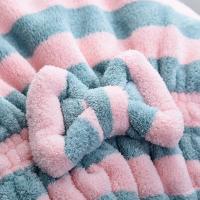 1pc Toalla Para Secado Rápido De Pelo Con Patrón Rayado Gorro Para Ducha Accesorios De Baño Absorbentes Para Mujeres - details 2