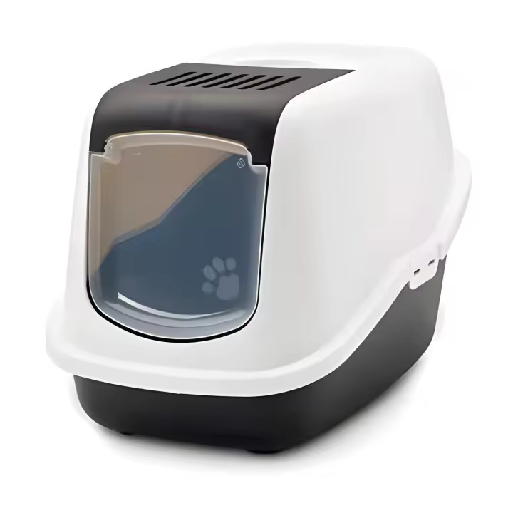 Savic Arenero Cubierto Nestor Negro - Diseño Ergonómico - Borde Elevado - 1