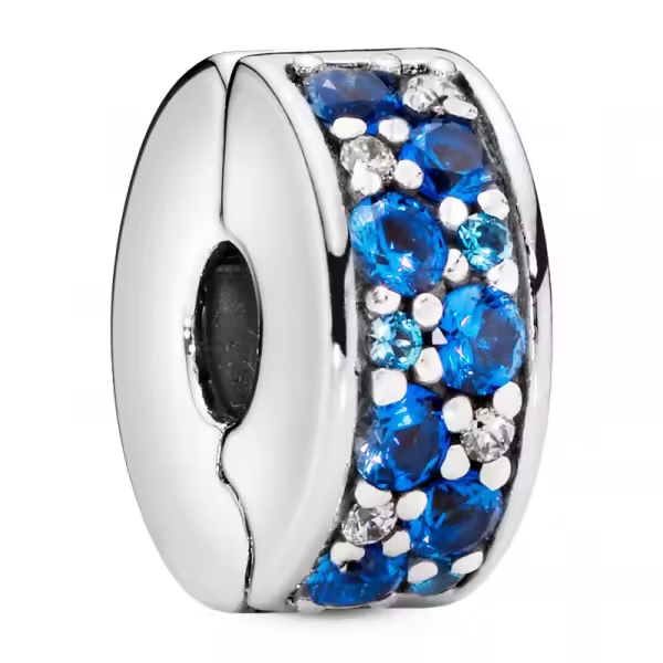 Pandora - Charm de Clip Pavé Azul 791817NSB-MX - 1