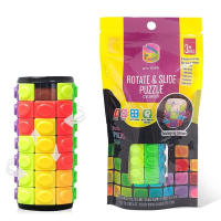 Cubo Mágico 3D Puzzle Cilindro Rotativo Juguete Antiestrés Desafío Mental Juego De Mano Colorido Sensor Slide Puzzle Para Niños De 6 a 12 Años - details 4