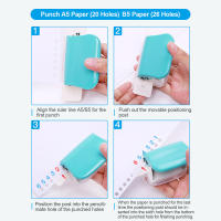 KW-trio 6-Agujero Prensa De Papel Portátil Capacidad De 5 Hojas 6mm Para Cuaderno De Diario Planificador Scrapbook A4 A5 B5 - details 6