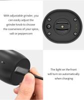 Set De Molinillos De Pimienta Y Sal Electrónicos Automáticos Recargables Con USB LED Ajustable Mini Molinillo De Especias - details 10