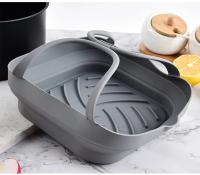 Silicona Placa De Hornear Para Air Fryer Reutilizable Matriz De Parche Para Pizzas Y Pollo Frito Antiadherente Cuadrada Para Cocina - details 1