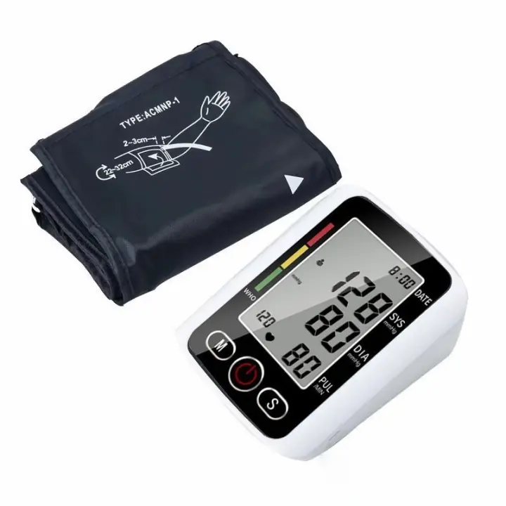 Monitor automático de la presión arterial with El Latido irregular portáil Bp del bolso manguito ajustable y Pantalla retroiluminada para personas mayores, uso doméstico - 1