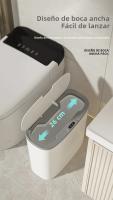 Basurero Inteligente 14L Con Sensor Automático Montado En La Pared Impermeable Y Elegante Para Cocina Y Baño Blanco - details 4