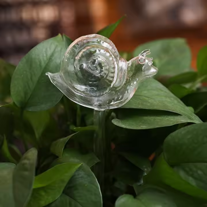 Riega Automático De Vidrio Para Plantas Y Flores Dispositivo De Riego Self Watering Con Dibujos Animados Para Jardín Y Macetas Herramienta De Riego Interior - 1