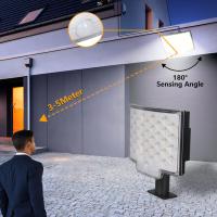 Lámpara De Pared Solar Con Control Remoto Y Sensor De Movimiento 160 LEDs Impermeable Para Iluminación Del Jardín Garage Y Atrás Del Patio - details 1