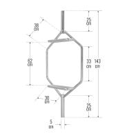 Gorilla Sports Barra Hexagonal de mancuernas para pesas de 51 mm (olímpicas) - details 0