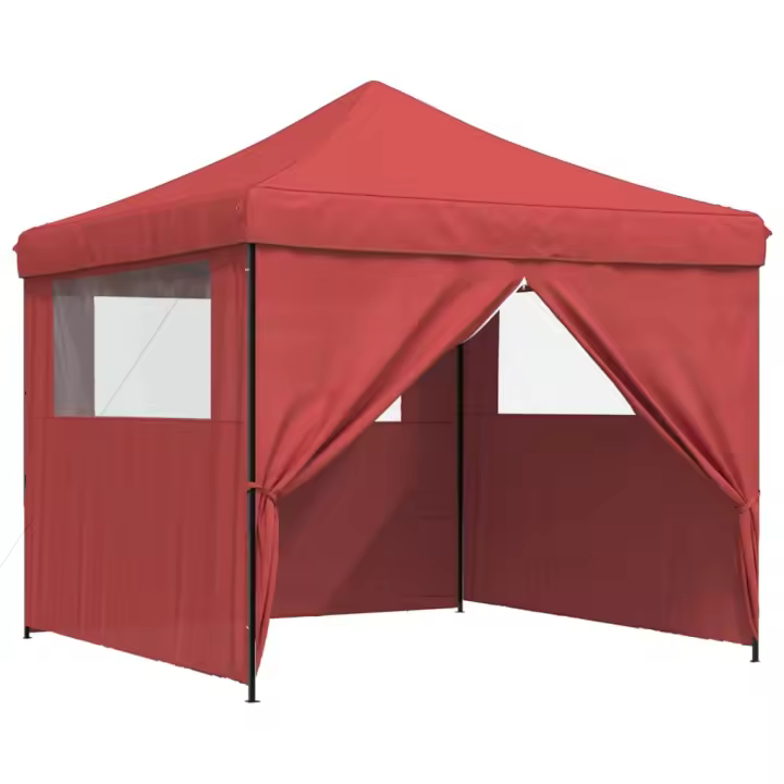 vidaXL Tienda de fiesta plegable Pop-Up 4 paredes laterales tienda Color Burdeos,  Terracota,  Beige y mas - 1