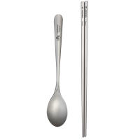 Cuchara De Titanio Para Acampar Palillos Y Cuchara De Camping Utensilios De Cocina Para Almuerzos Pescar Ligeros Y Duraderos Para Fideos Y Arroz - details 0
