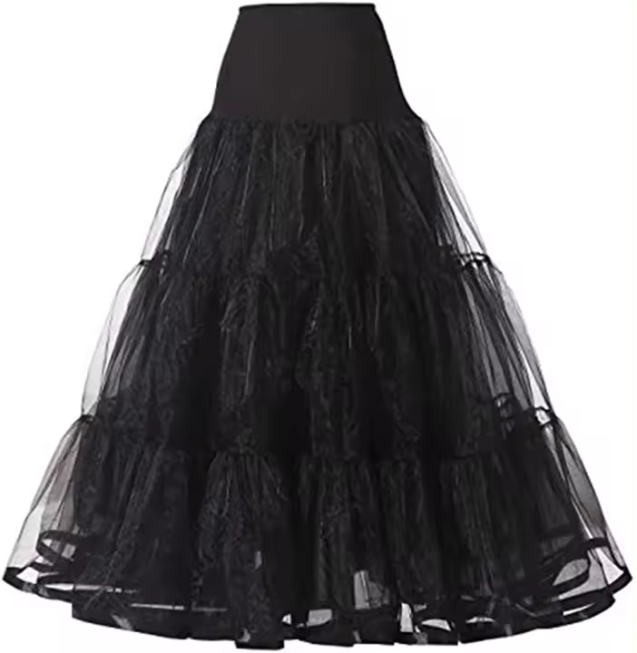 Falda De Novia Sin Huesos De 1 Metro Para Mujer Falda De Boda Larga Para Baile Falda Puffs De Vestido Técnicas De Punto Material De Poliéster - 1