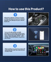 Adaptador De Auto Android Carplay Wireless 2en1 Smart Dongle Ai Box Para MG GT MG5 RX5 GS ZP Hector MG Ei5 ZS EV Gloster Marvel R Soporte Original Con Cable - details 6