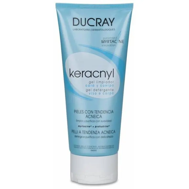 Ducray Keracnyl Gel Limpiador Acne 200Ml - 1