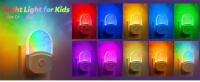 Luz Nocturna Cambio De Color Que Se Entraña En La Pared Para Niños Con Sensor De Atardecer a Medianoche Para Decoración De Baño Regalo - details 10