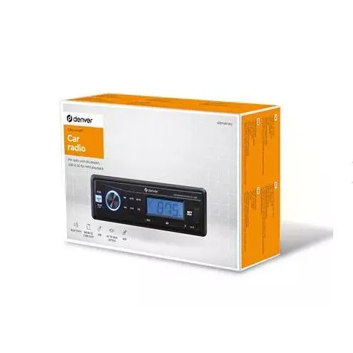 Radio para Coche Denver CAU-444. Función Bluetooth para transmisión de música y llamadas manos libres Receptor Multimedia para Coche. Salida Volumen: 28 W. Conexiones: USB, SD para MP3, Entrada Auxiliar - 1