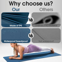 Alfombra De Yoga TPE Antideslizante Plegable Para Pilates Y Gimnasia Suave Absorbedora De Choques Fácil De Limpiar Equipamiento Deportivo - details 6