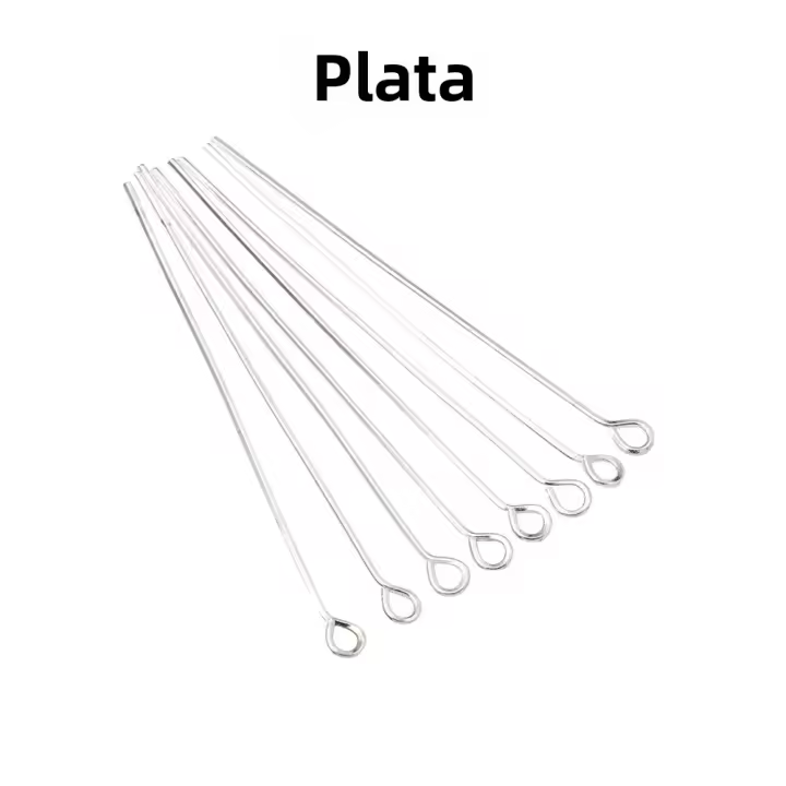 100-200Pcs Lotes De Clavos De Ojo Plano Pintados De Oro Para La Fabricación De Joyas Accesorios De Enlaces Metálicos De 10-70mm - 1
