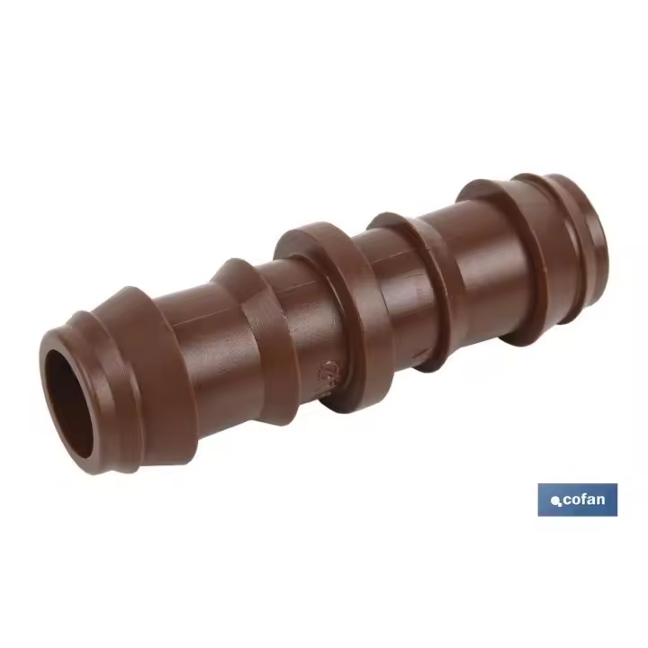 Cofan Empalme Recto para Riego por Goteo Ø16 | Uso Recomendado para Jardinería y Agricultura | Pack de 100 Unidades - 1