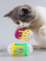 Juguete Para Gatos 10Pcs Bolas De Juguete Para Gatos Y Gatitos Con Campana Rattle Plástico Aleatorio De Colores Para Divertir Y Entretener - details 3