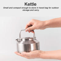Tetera De Acero Inoxidable Para Camping Y Picnics Con Mango Cerrado Portátil Para Cocinar 1L Accesorio De Cocina Para Exterior - details 5