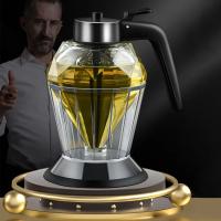 Dispensador De Miel De 200ml Forma De Diamante Vidrio Multifuncional Para Aceite Vinagre Y Salsa Herramienta De Cocina - details 9