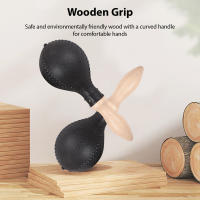 Par De Maracas De 25 Cm Con Cabeza De Arena Y Mango De Madera Instrumentos De Percusión Para Concierto Y Fiestas - details 0